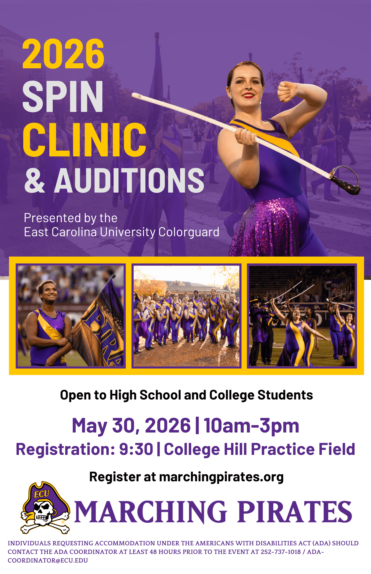 2026 ECU Colorguard Spin Clinic and Auditions